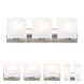 Celtic 3 Light 22 inch Satin Nickel Vanity Wall Light in Opal Glossy/Clear Glass, Incandescent