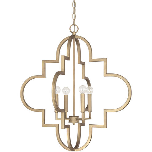 Ellis 4 Light 26 inch Brushed Gold Pendant Ceiling Light