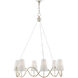 Kadir 6 Light 38.75 inch Silver Granello Chandeliers Ceiling Light