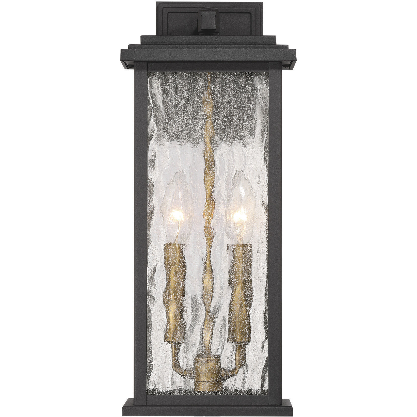 Estate 2 Light 17 inch Black and Brass Outdoor Wall Sconce