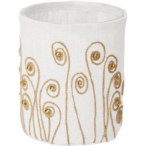 Linen Fiddlehead 4 inch Candleholder