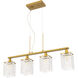 Taylor 4 Light 31 inch Brass Pendant Ceiling Light