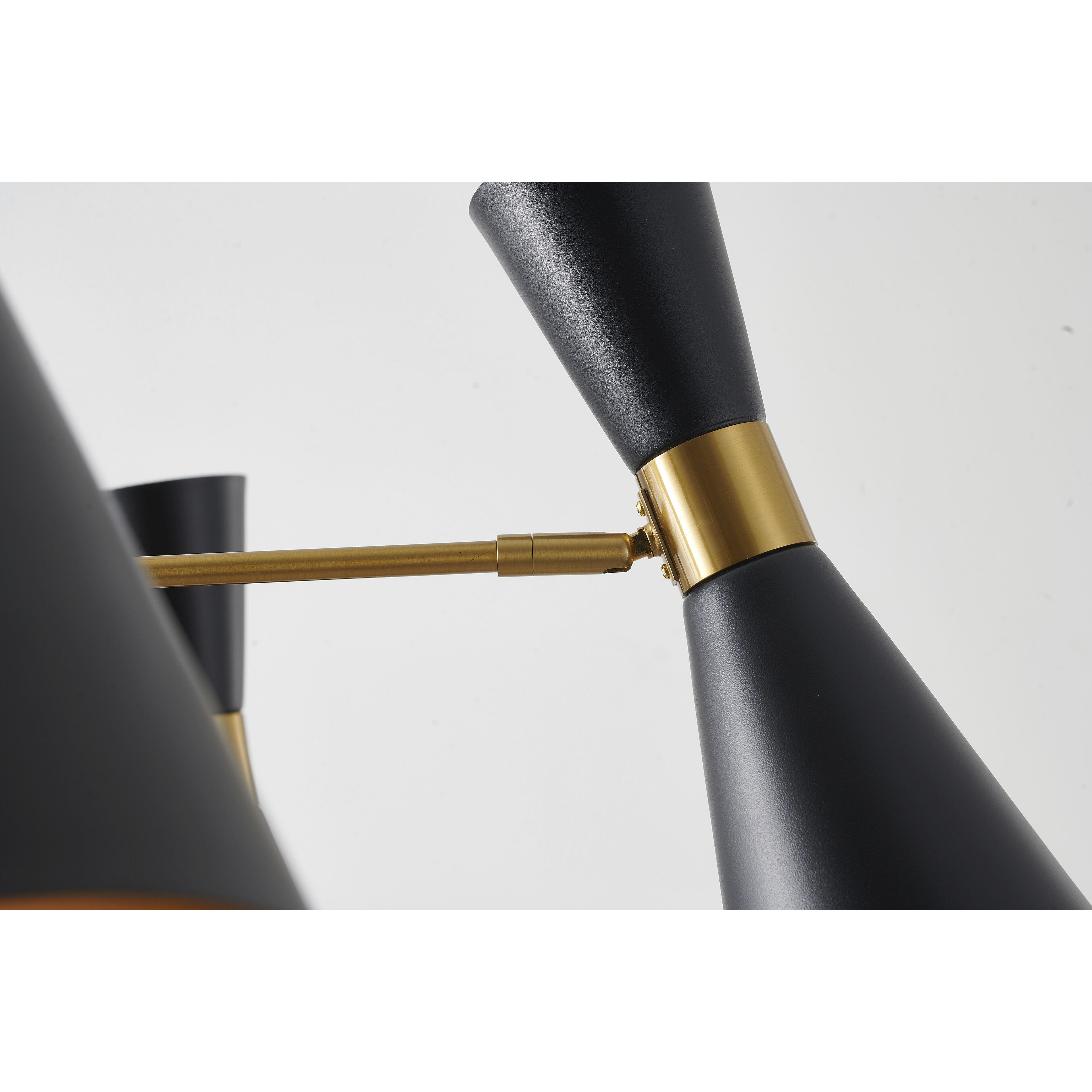 Canada 6 Light 33 inch Black and Gold Chandelier Ceiling Light