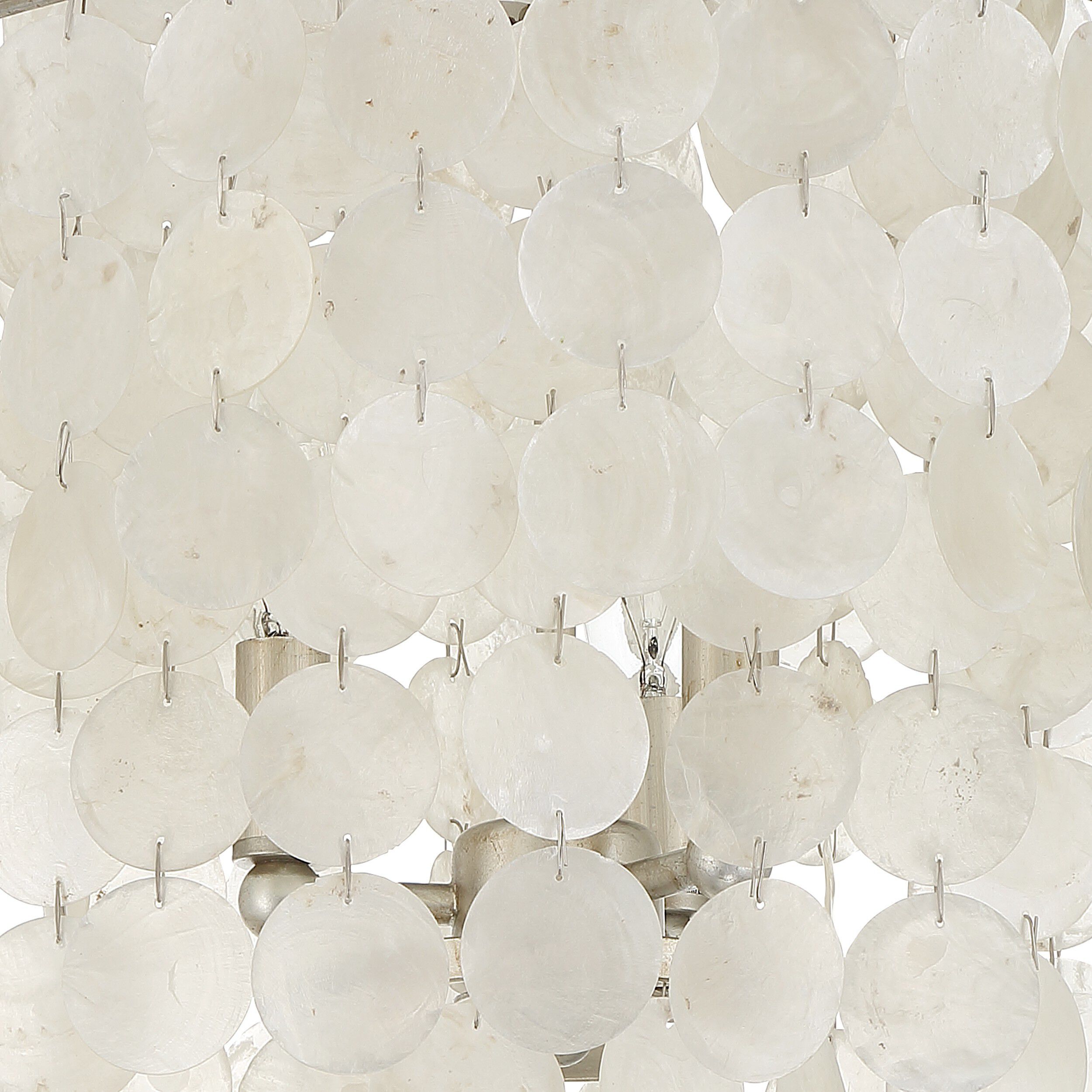 Brielle 3 Light 13 inch Antique Silver Flush Ceiling Light