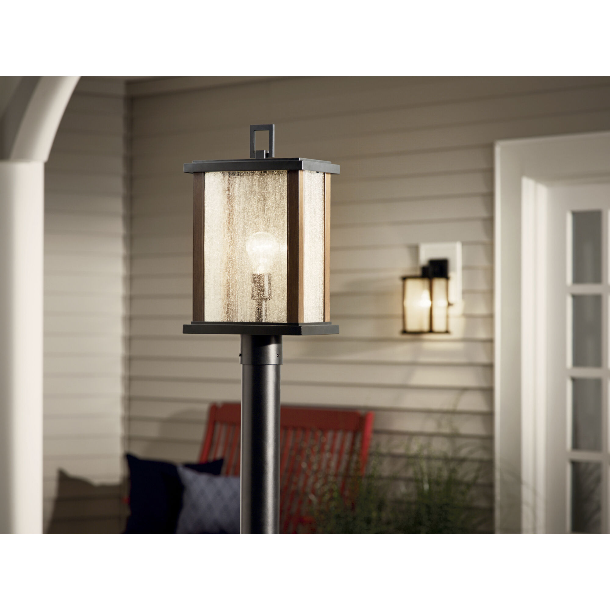 Marimount 1 Light 18 inch Black Outdoor Post Lantern