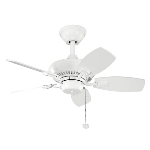 Canfield 30 inch White Ceiling Fan