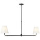 Ami 2 Light 48 inch Matte Black Linear Chandelier Ceiling Light