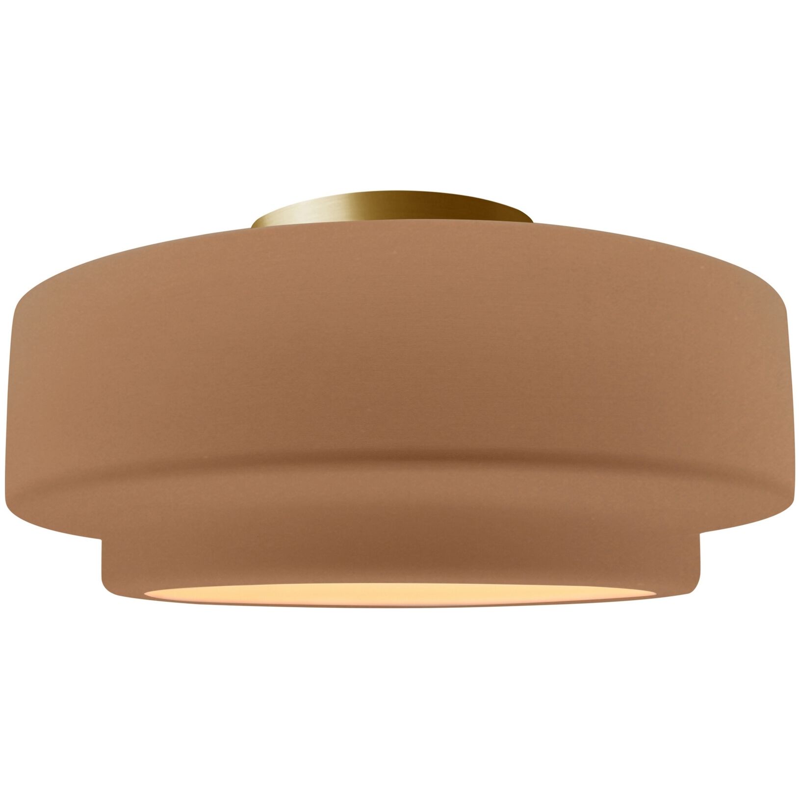 Radiance Collection - Tier 1 Light 12 inch Adobe Semi-Flush Ceiling Light, Form+Finish+Function