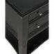 Oxford 30 X 28 inch Hand Rubbed Black Side Table, 2 Drawer