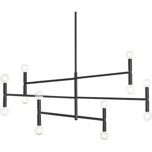 Ava 12 Light 40 inch Matte Black Chandelier Ceiling Light