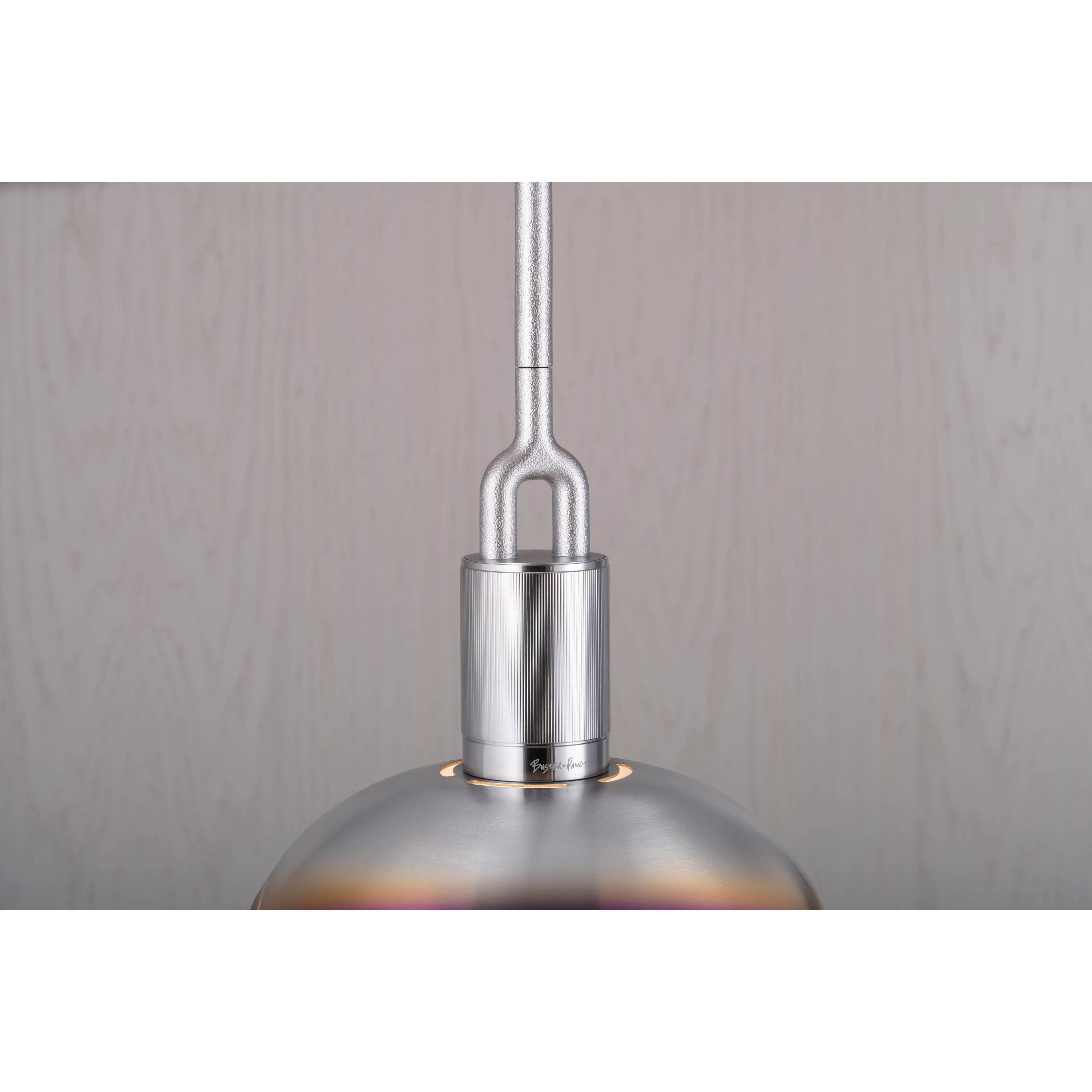Forked LED 7.87 inch Burnt Steel Pendant Ceiling Light
