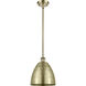 Ballston Dome LED 9 inch Antique Brass Pendant Ceiling Light
