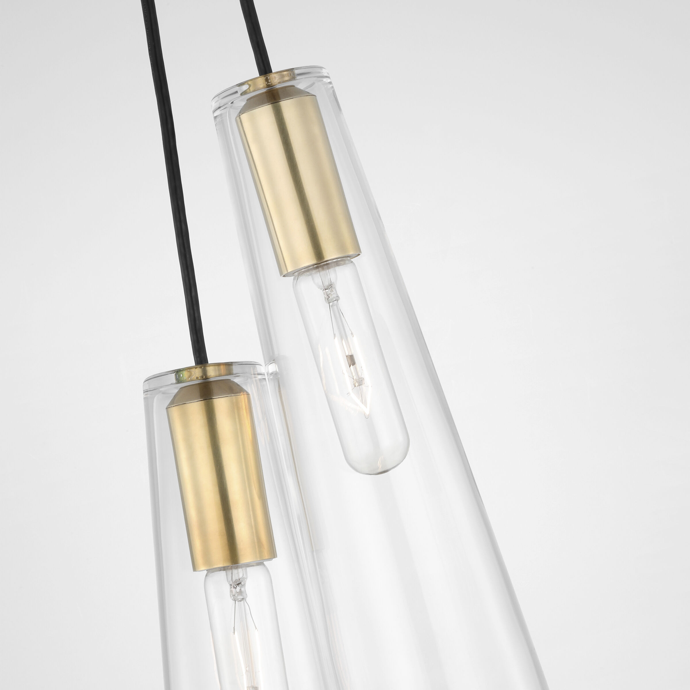 Ray Booth Osvaldo LED 8 inch Antique-Burnished Brass Double Pendant Ceiling Light