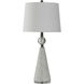 Cameron 31.75 inch 100.00 watt Multi - Off White and Gray and Cream and Brown and Clear and Chrome Table Lamp Portable Light