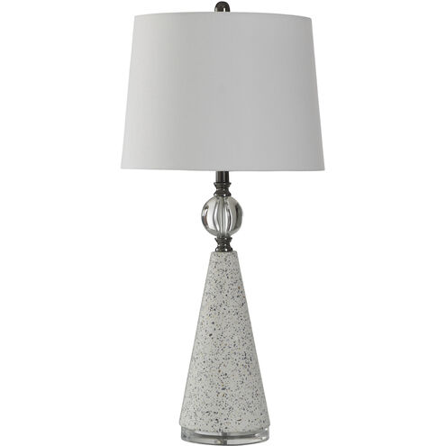 Cameron 31.75 inch 100.00 watt Multi - Off White and Gray and Cream and Brown and Clear and Chrome Table Lamp Portable Light