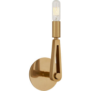Thomas O'Brien Alpha 1 Light 5 inch Hand-Rubbed Antique Brass Single Sconce Wall Light in (None)