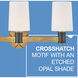 Declan 3 Light 25 inch Heritage Brass with Black Oxide Bath Light Wall Light