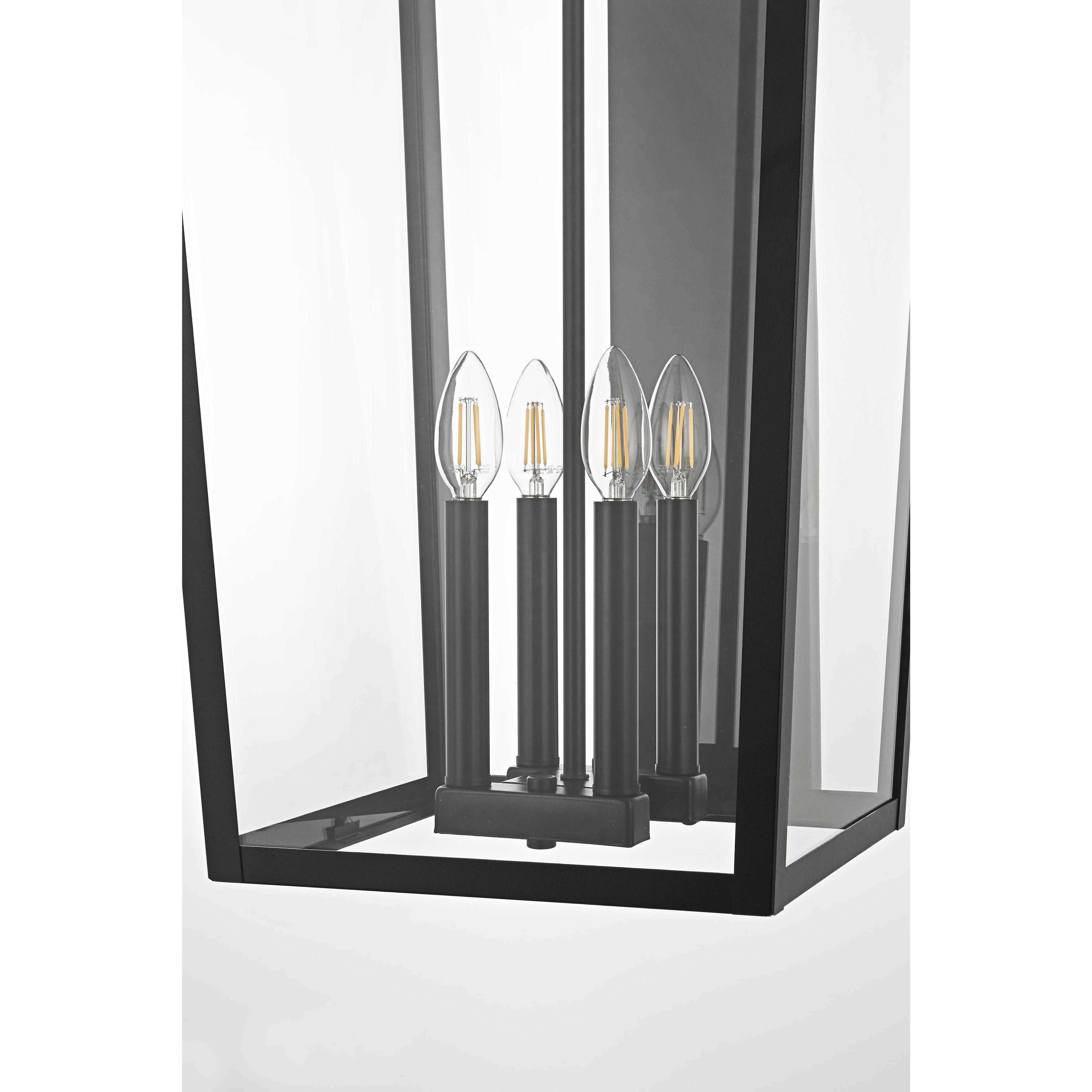 Frankford 4 Light 33 inch Black Outdoor Wall Sconce