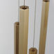 Diaphane LED 15 inch Gold Multi-Light Pendant Ceiling Light