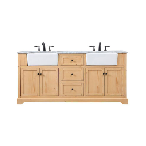 Franklin 72 X 22 X 35 inch Natural Wood Bathroom Vanity Cabinet