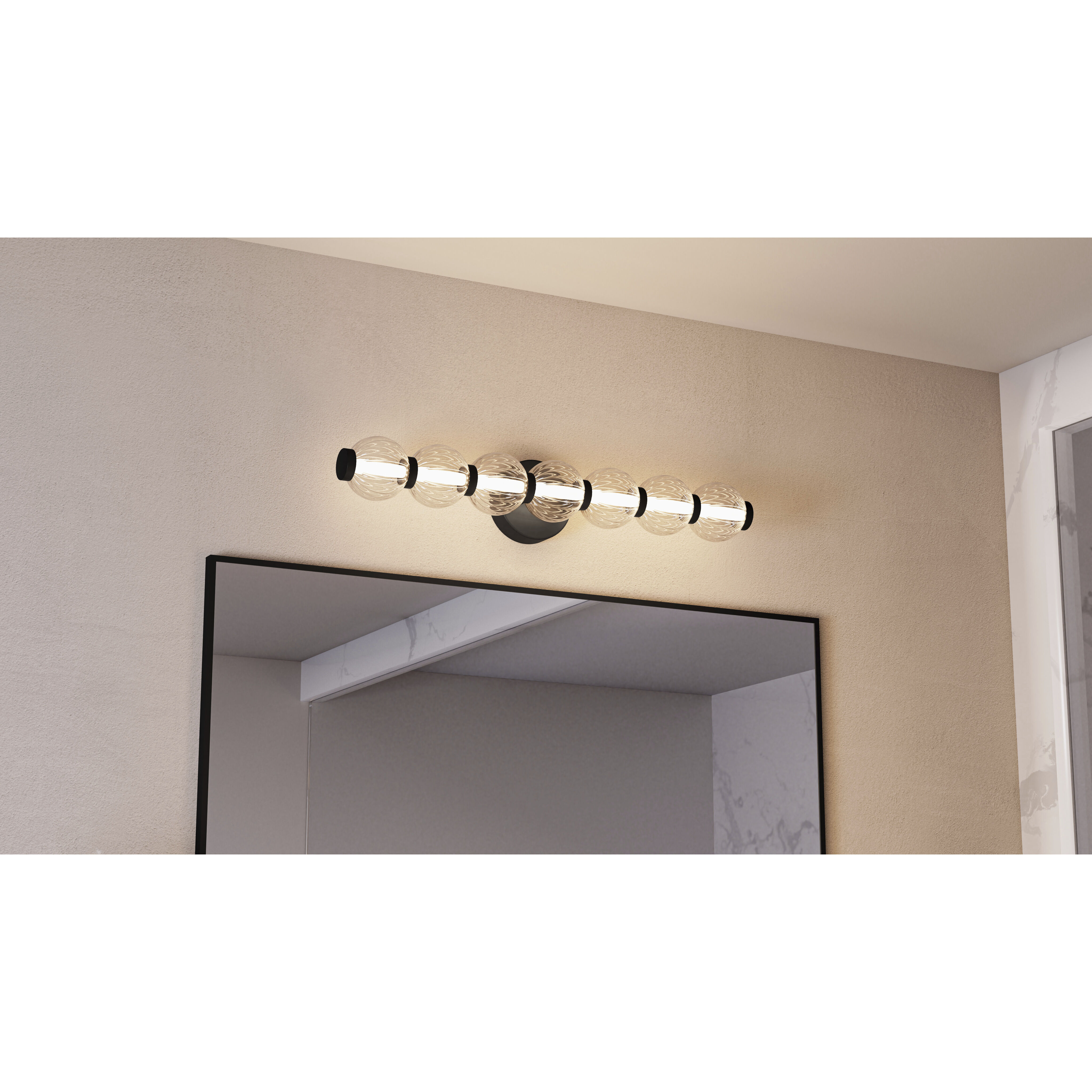 Elway LED 25.25 inch Matte Black Bath Light Wall Light, Medium