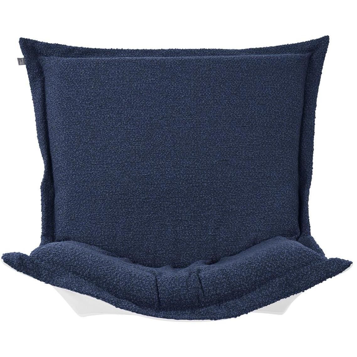 Alicante Indigo Patio Scroll Puff Chair Cover & Cushion