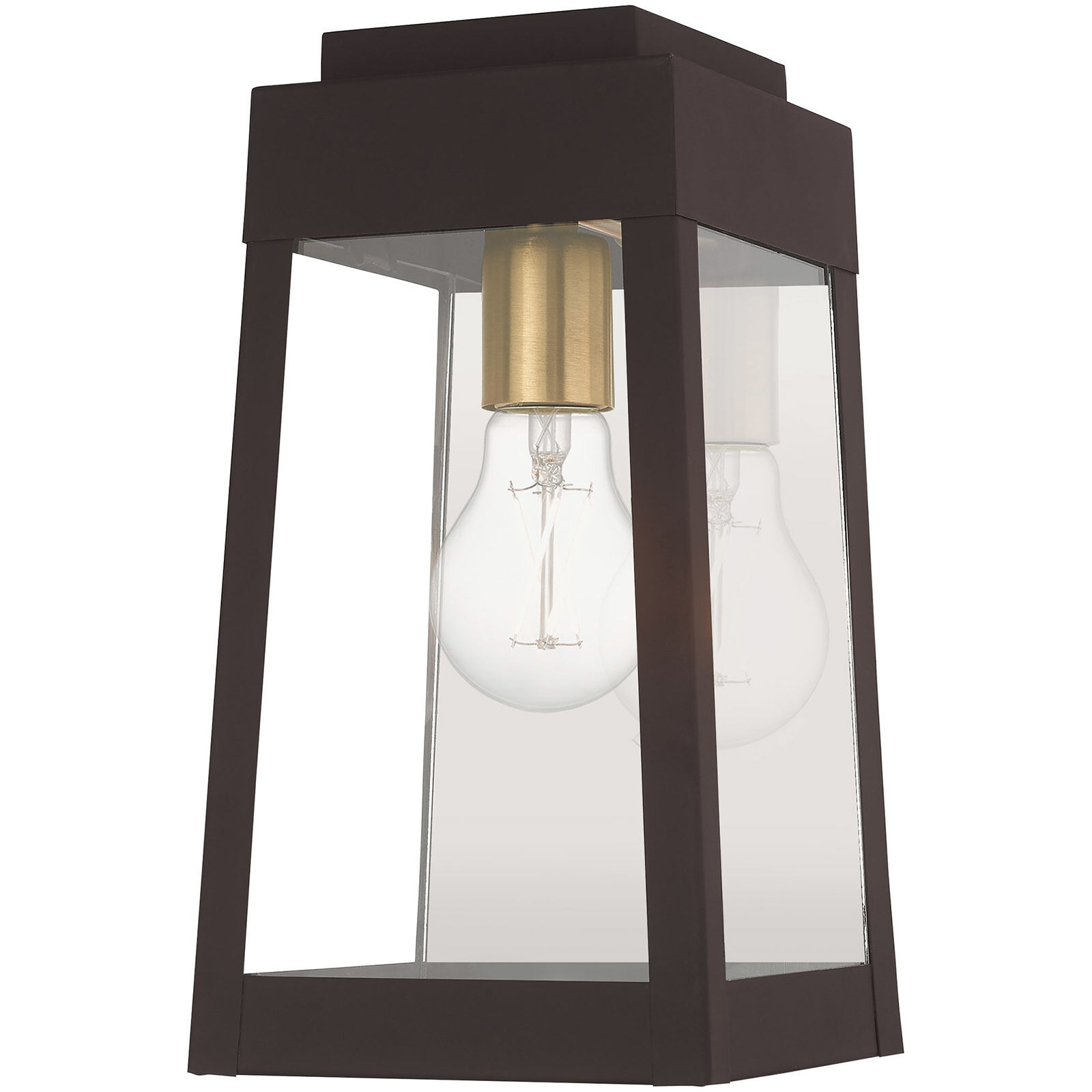 Oslo 1 Light 12 inch Bronze Outdoor Wall Lantern
