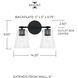 Baker 2 Light 14 inch Matte Black Vanity Light Wall Light