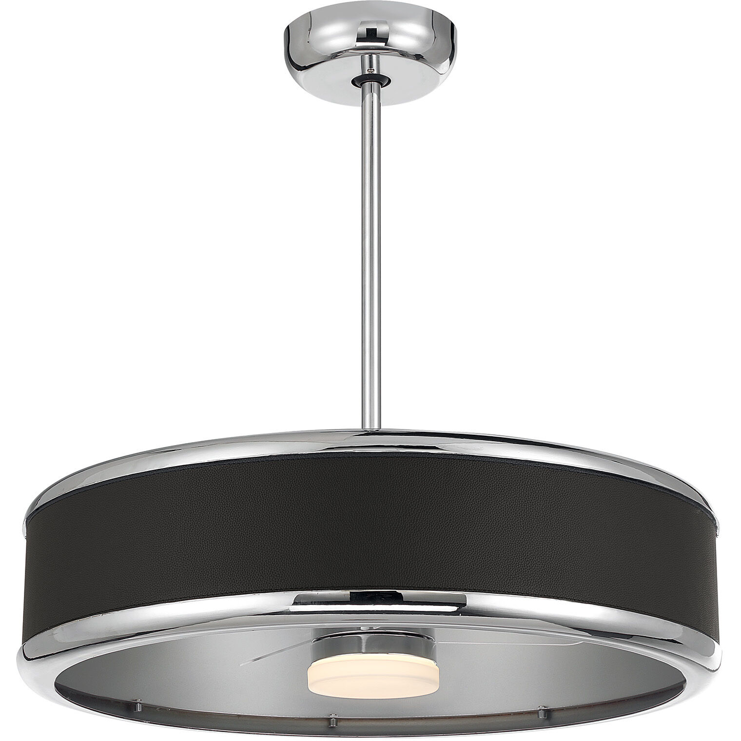 Archer 18 inch Polished Nickel with Clear Blades Fan D'Lier