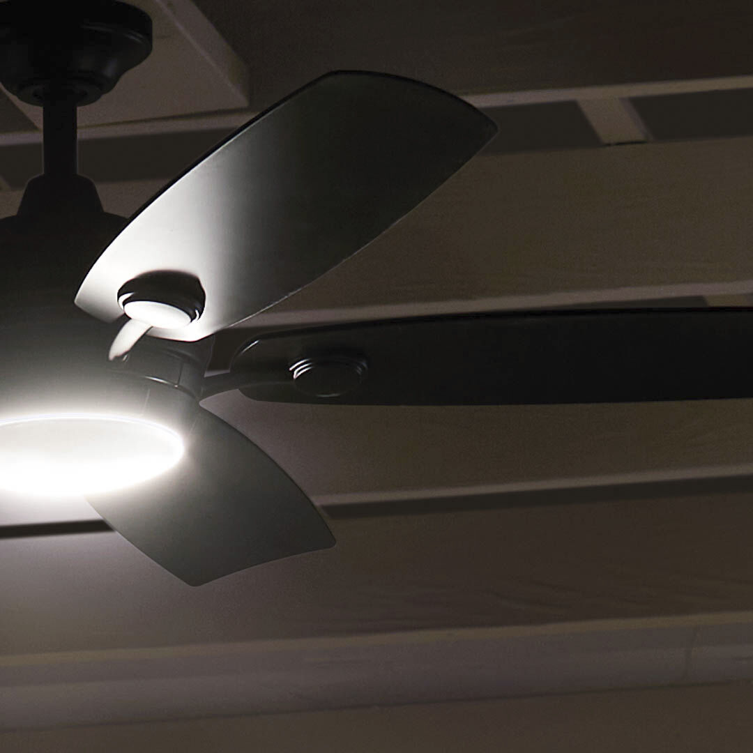Tranquil 56 inch Satin Black with Black Blades Ceiling Fan