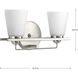 Flight 2 Light 16 inch Brushed Nickel Bath Vanity Wall Light, Design Series