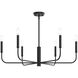 Reines 6 Light 32 inch Matte Black Chandelier Ceiling Light