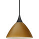 Domi 1 Light Black Cord Pendant Ceiling Light