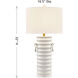 Cindy 32 inch 100.00 watt White Table Lamp Portable Light, Coco & Dash