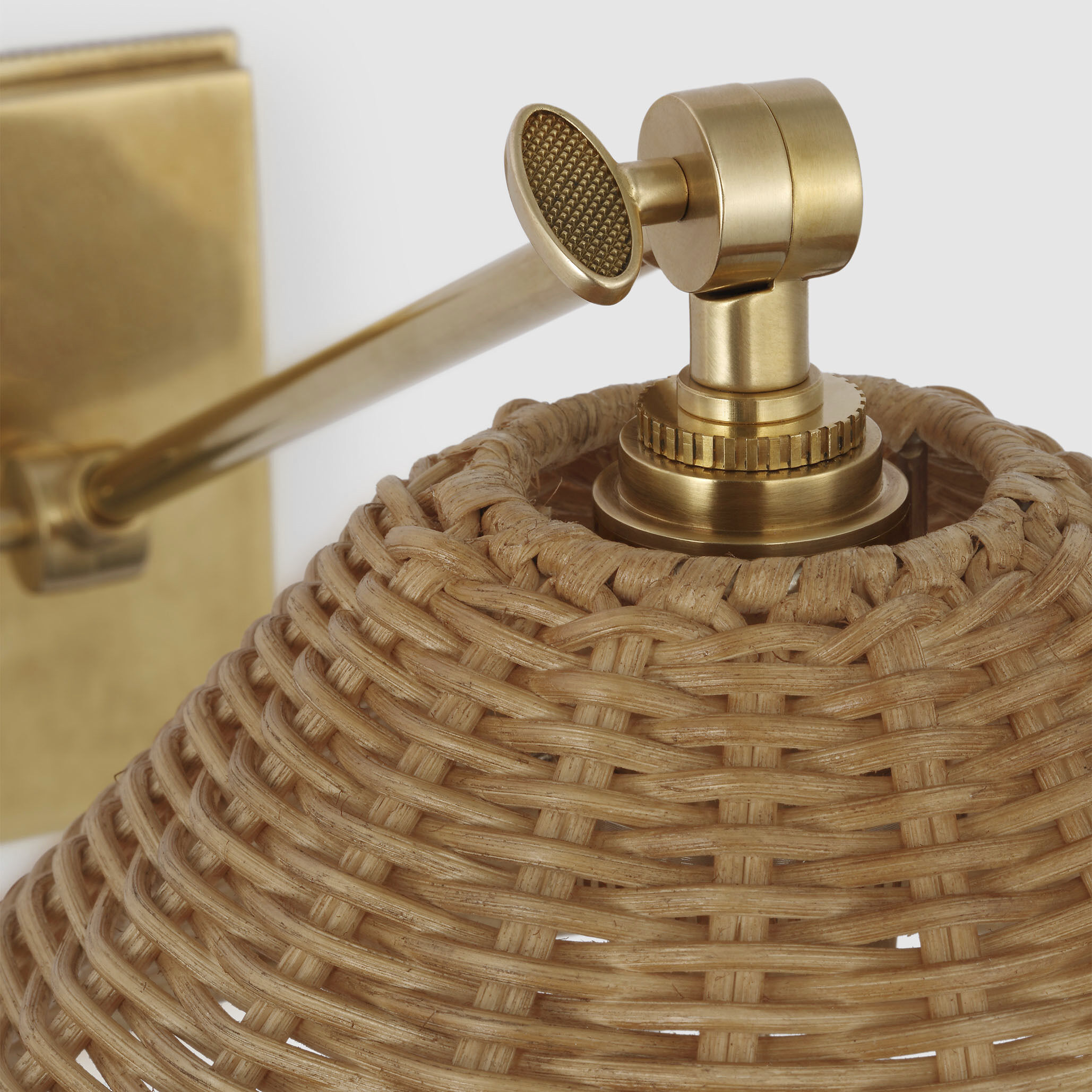 Marie Flanigan Wimberley LED 10 inch Soft Brass Single Library Wall Light