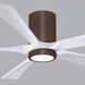 Atlas Irene-5HLK 60 inch Walnut Tone with Matte White Blades Ceiling Fan, Flush Mounted