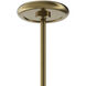 Gable 6 Light 24.25 inch Antique Natural Brass Pendant Ceiling Light in Storm Blue