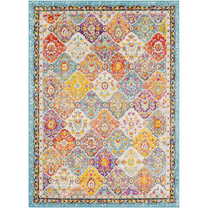 Morocco 108.27 X 78.74 inch Teal Machine Woven Rug, Rectangle