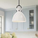 Alora Mood Waldo 1 Light 14 inch Matte Black Pendant Ceiling Light in Glossy Opal