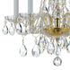 Traditional Crystal 5 Light 18 inch Polished Brass Chandelier Ceiling Light in Clear Hand Cut
