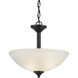 Jolie 2 Light Black Inverted Pendant/Semi Flush Ceiling Light in Incandescent
