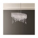 Chantant 6 Light 33 inch Polished Stainless Steel Linear Pendant Ceiling Light in Optic, Strand