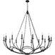 Arabella 16 Light 55 inch Matte Black Chandelier Ceiling Light