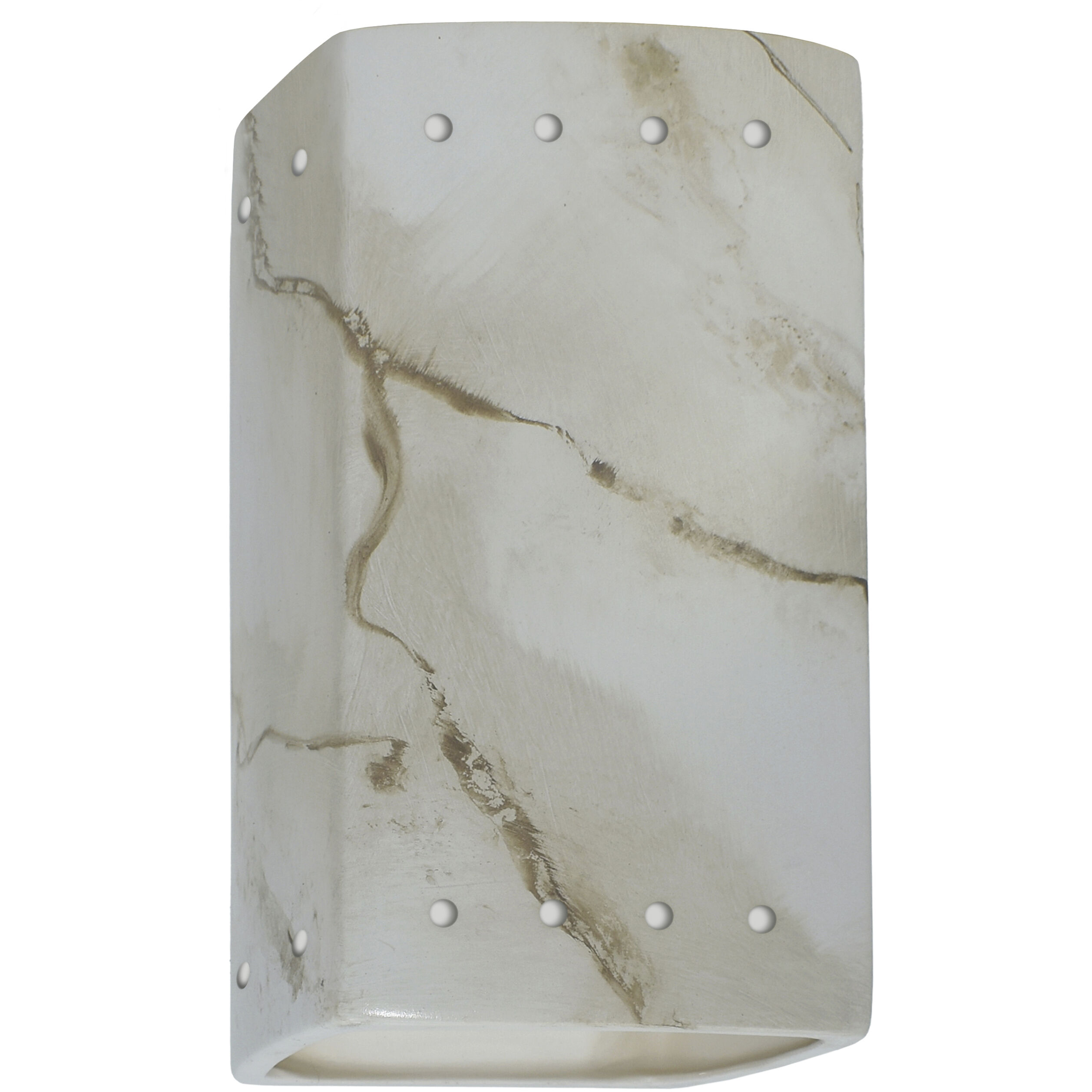 Ambiance Wall Sconce Wall Light in Carrara Marble, Incandescent, Small