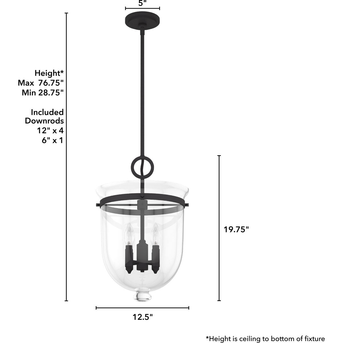Belltown 4 Light 13 inch Natural Iron Pendant Ceiling Light