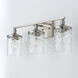 Colton 3 Light 24 inch Brushed Nickel Vanity Light Wall Light