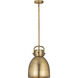 Newton Bell 1 Light 10 inch Brushed Brass Pendant Ceiling Light