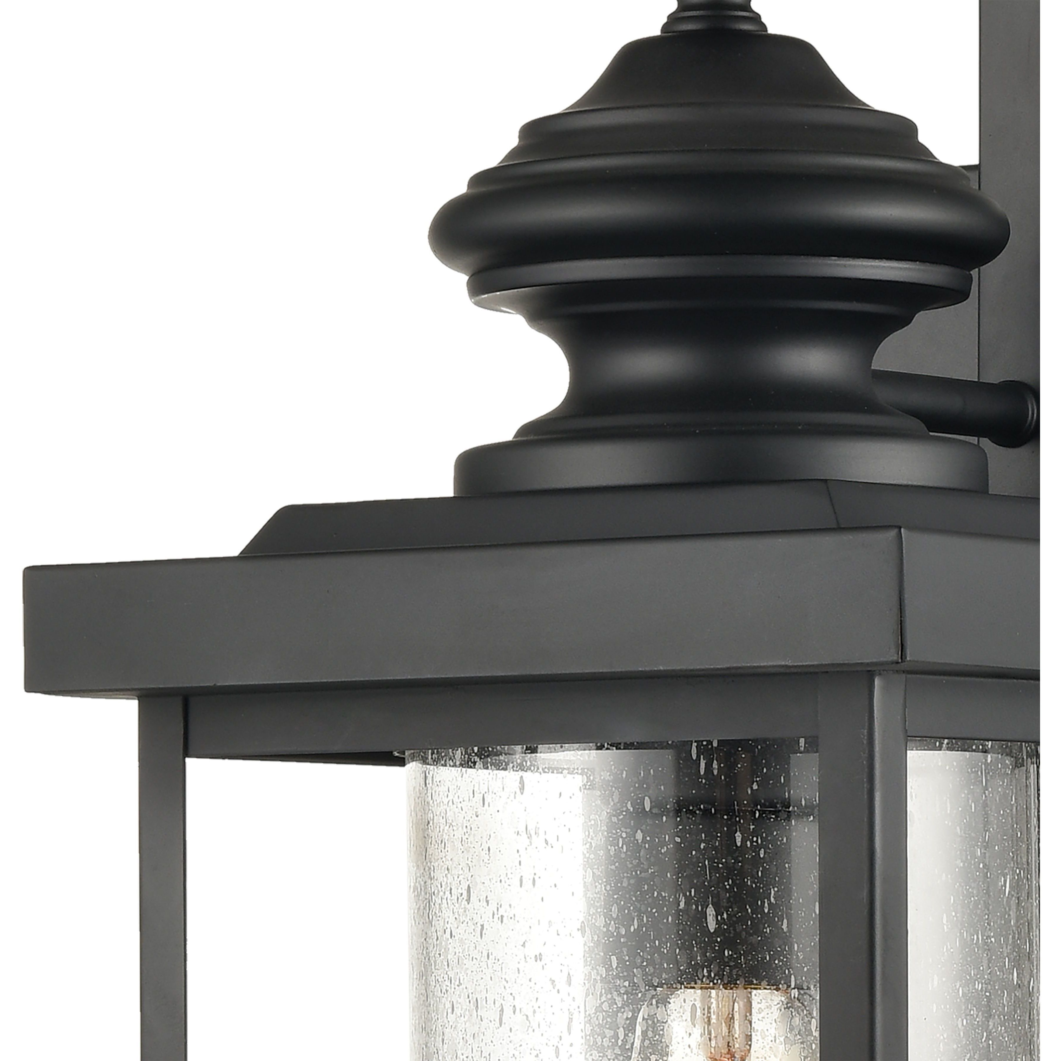 Minersville 1 Light 21 inch Matte Black Outdoor Wall Sconce