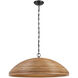 Suzanne Kasler Emerson LED 29.25 inch Bronze Pendant Ceiling Light in Natural Rattan