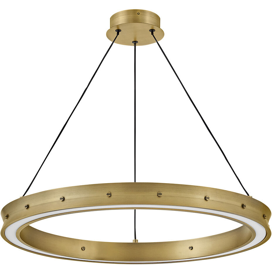 Althea LED 26 inch Lacquered Brass Chandelier Ceiling Light